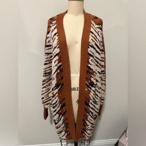 AFRM Orange Print Cardigan size XS/S